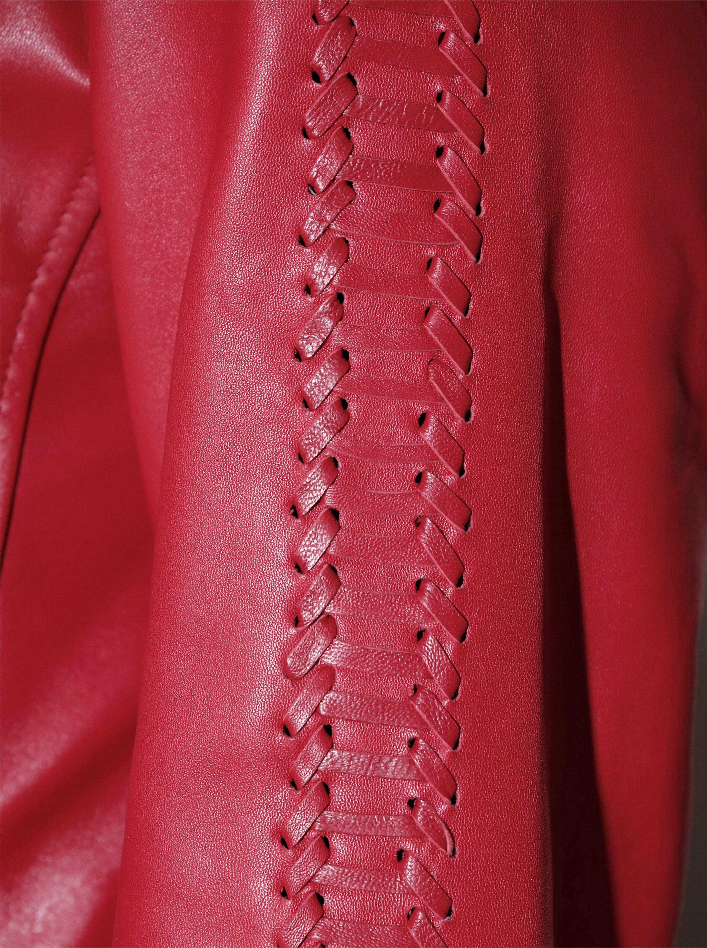 Leder-Jacke in rot
