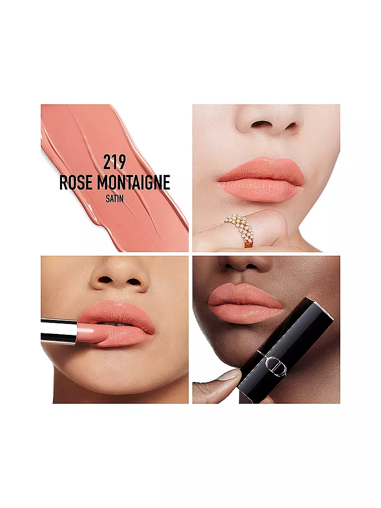 DIOR Lippenstift - Rouge Dior Satin Lipstick (219 Rose Montaigne) hellbraun