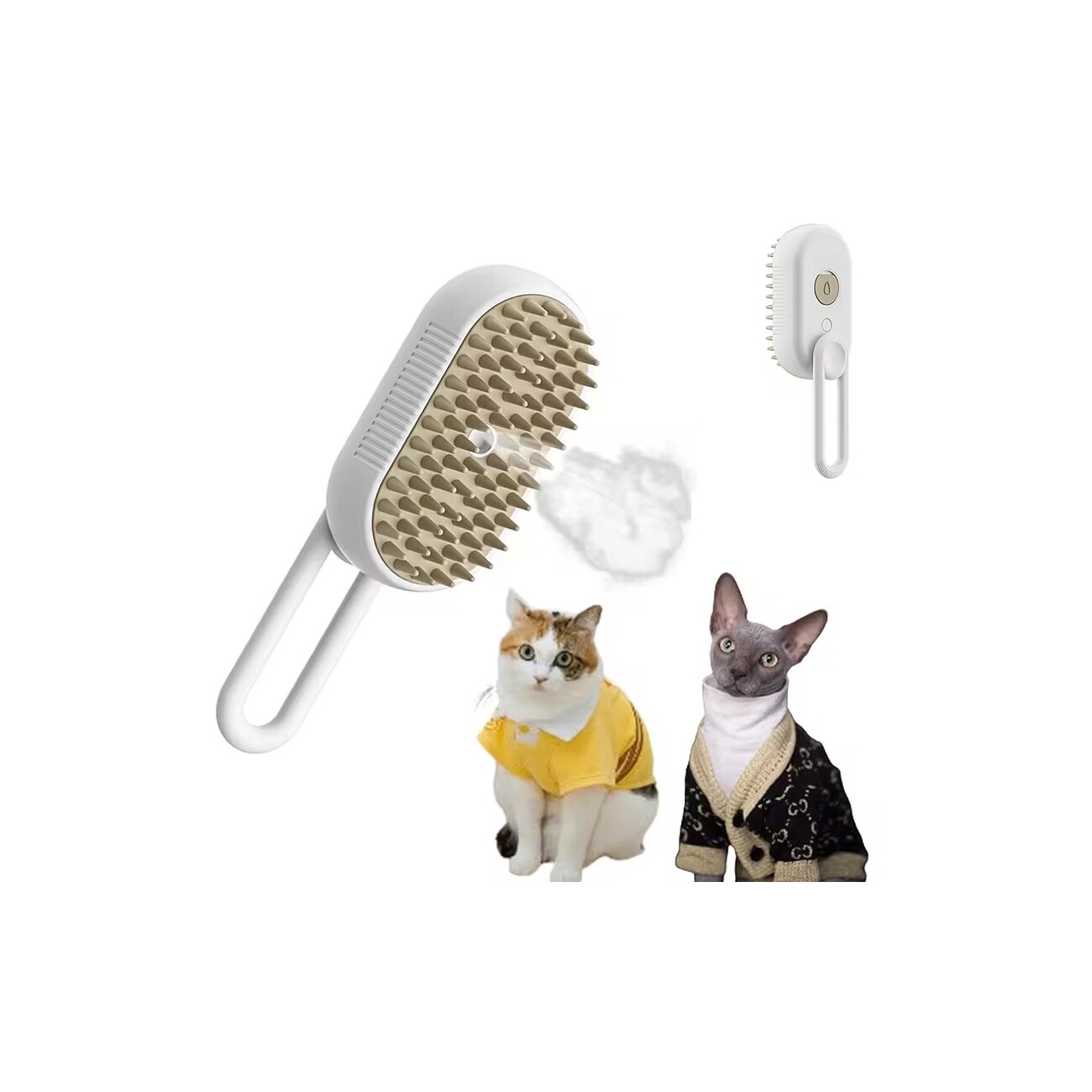 Petsation 3-in-1 Bürste mit Dampf für Katzen & Hunde