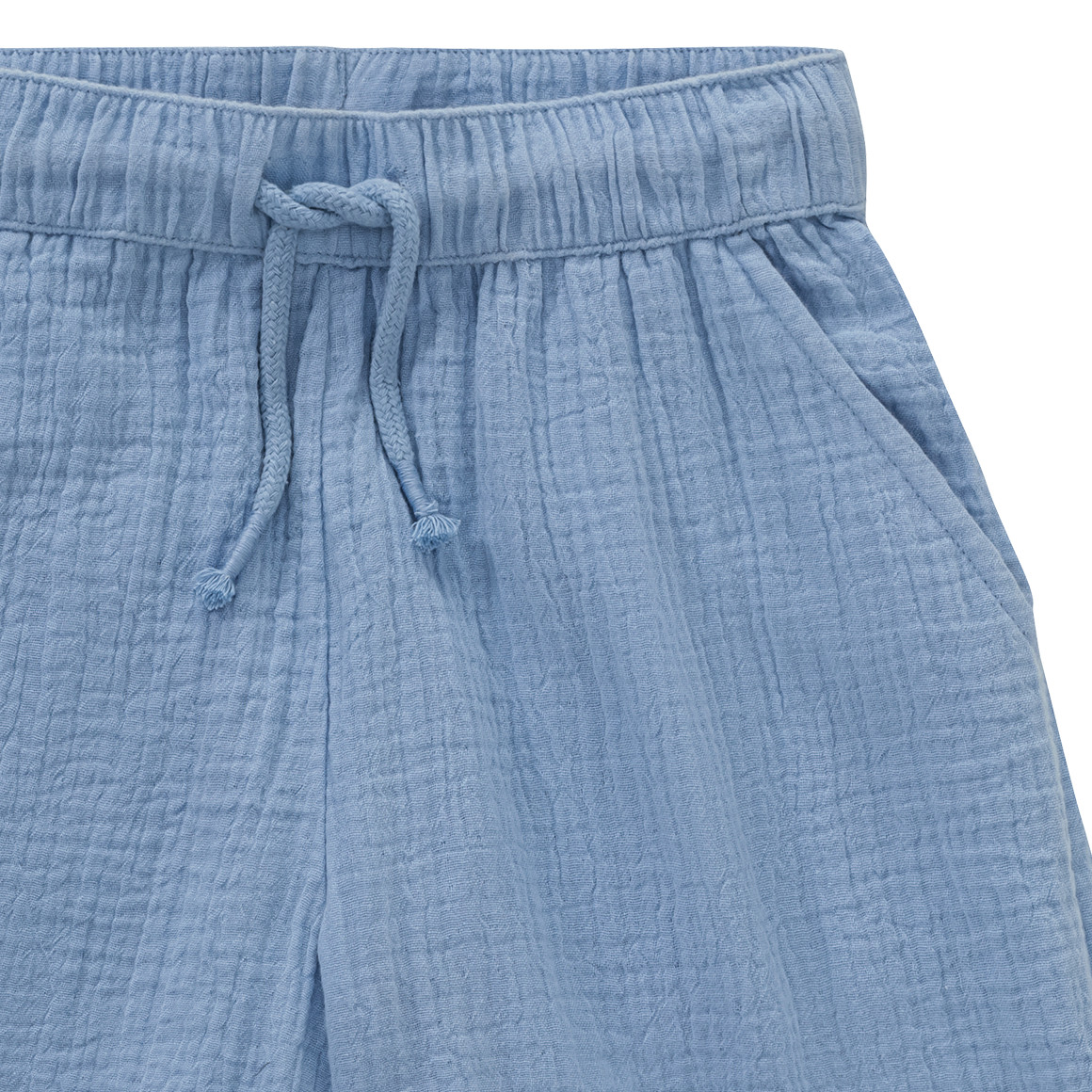 Jonas Nielsen Jungen Musselin-Shorts mit Tunnelzug hellblau