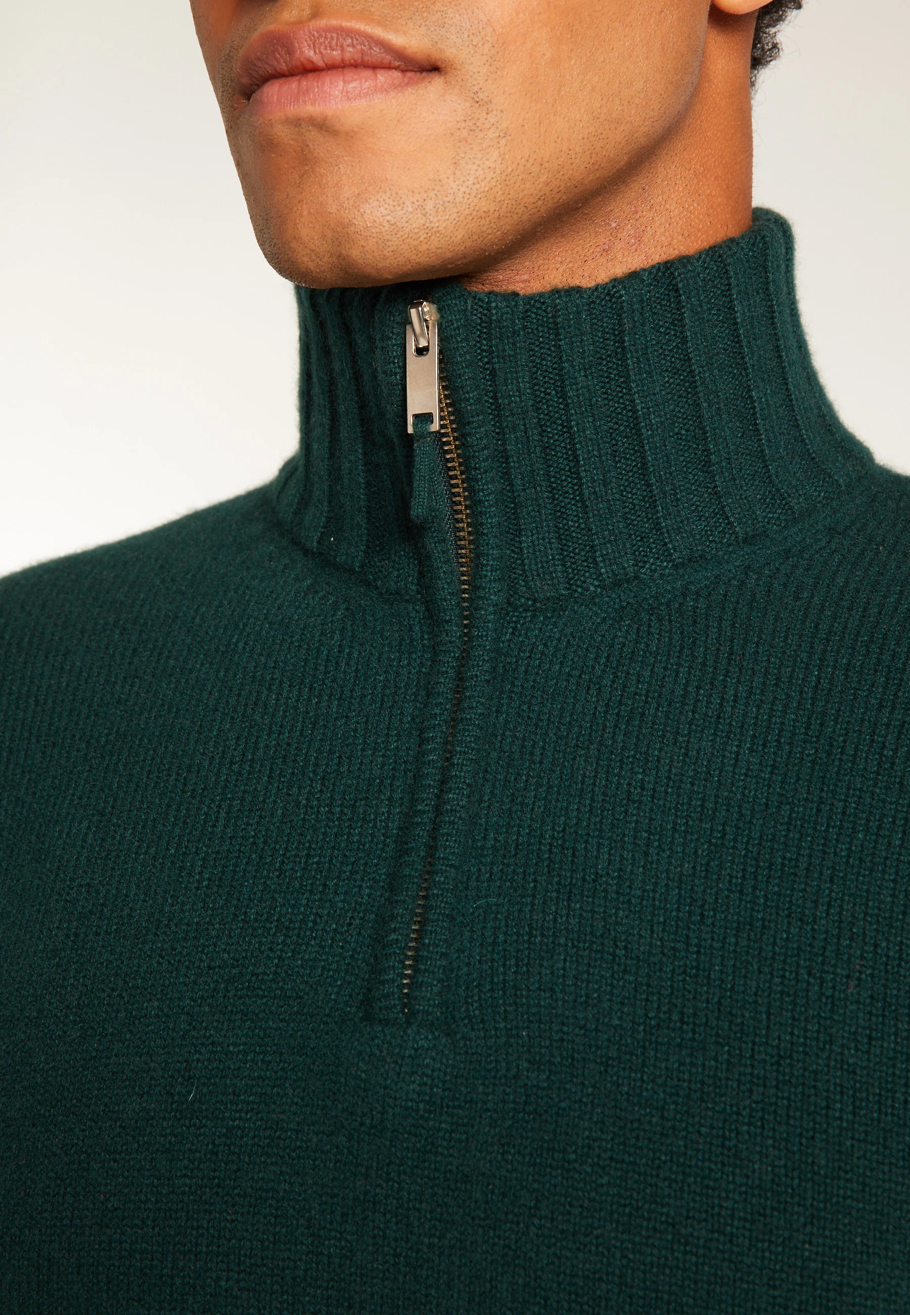 EMILIANO DUO - Pull camionneur en cachemire 6 fils | Vert