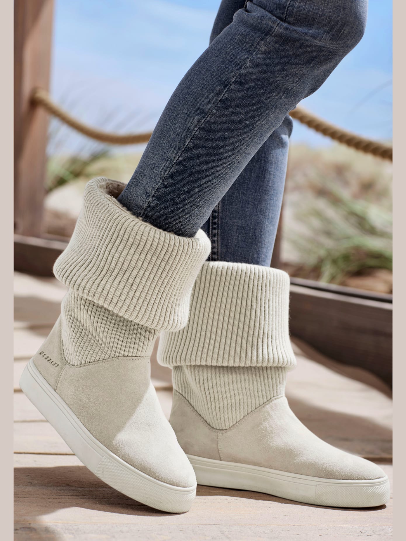 Botte d'hiver bottes confortables composées de cuir