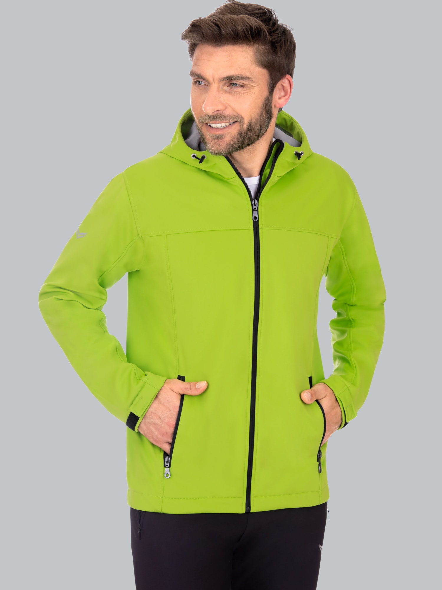 Klassische Softshell–Kapuzenjacke Lemon