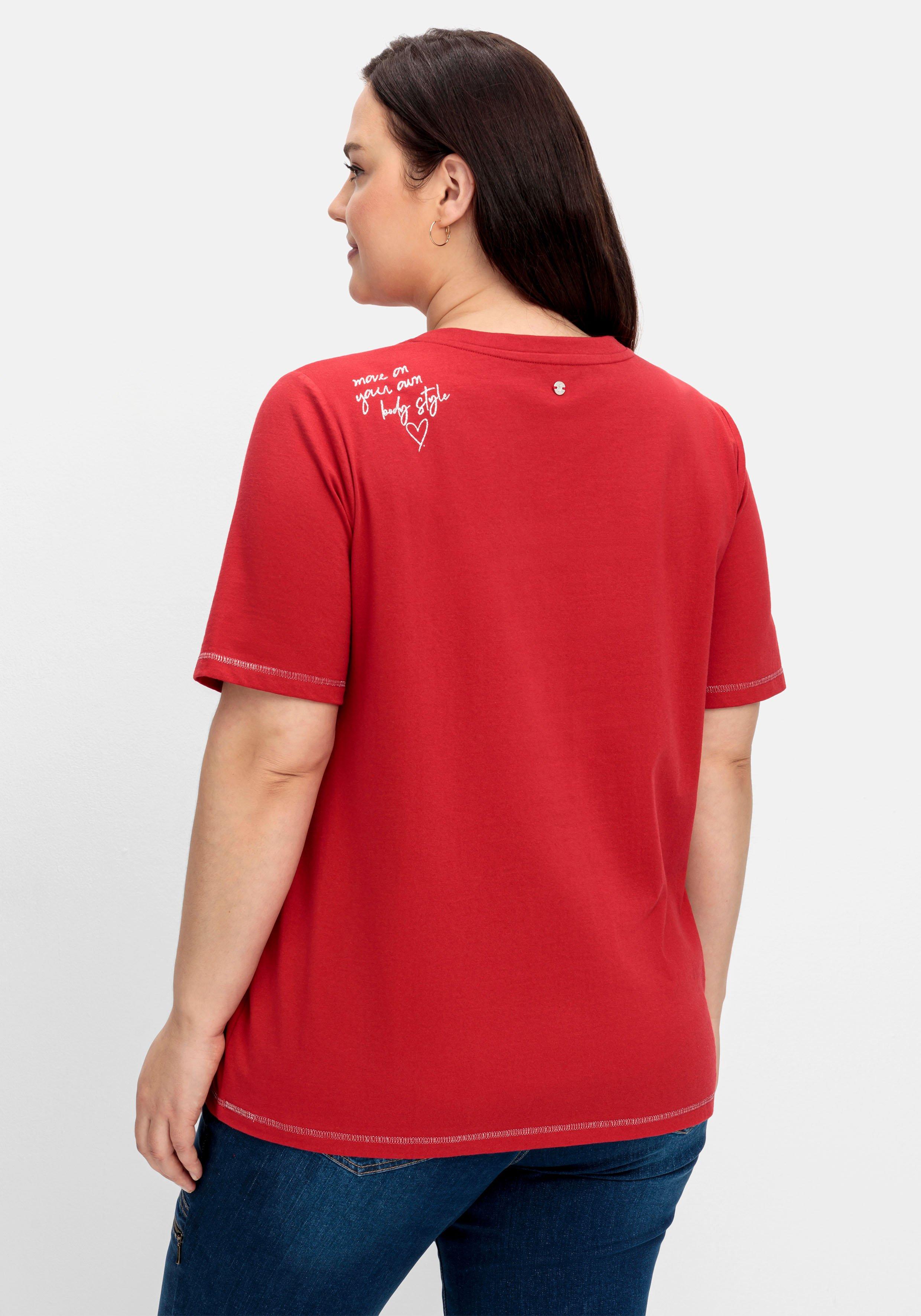 Shirt mit kleinem Glitzerdruck auf der Schulter
