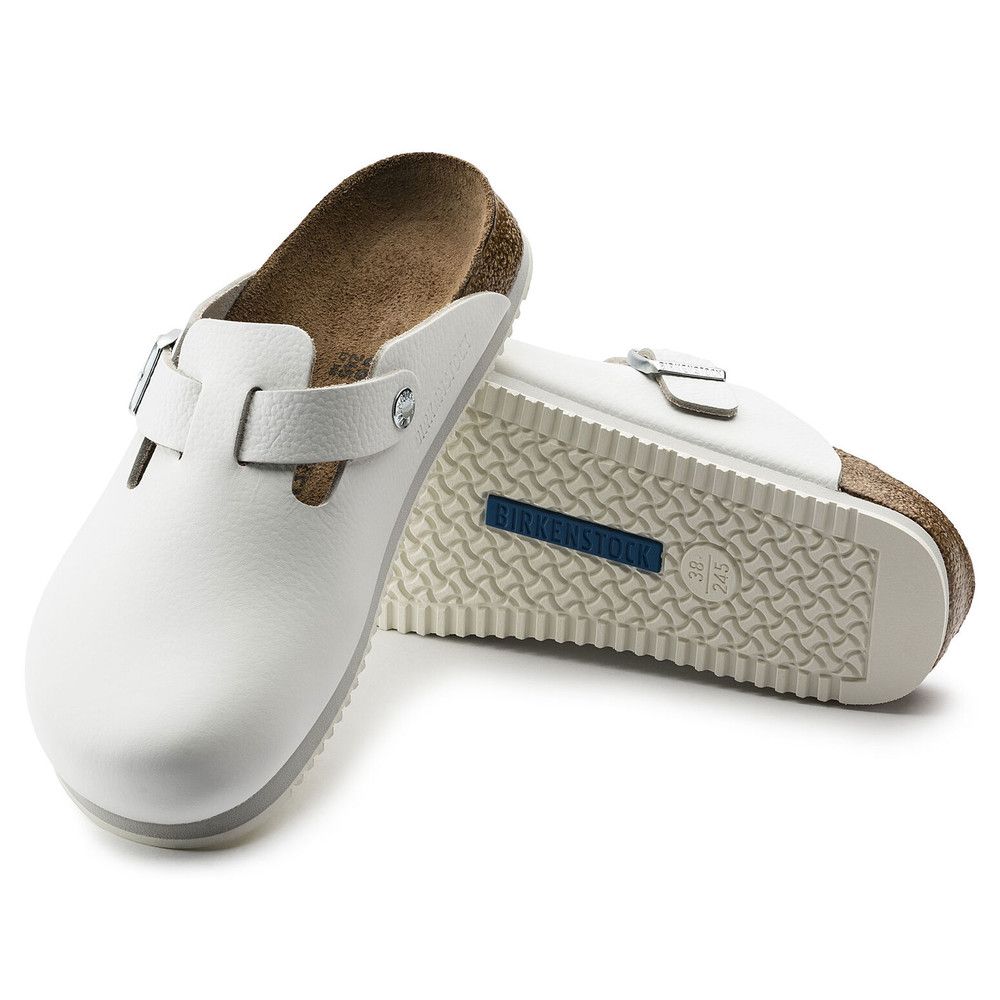 Birkenstock Clog Boston Super Grip, Naturleder, Weite schmal, Schuhe