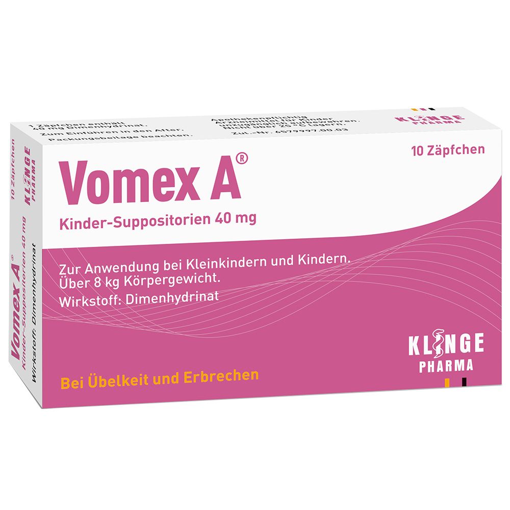 Vomex A® 40 mg Kinder-Suppositorien