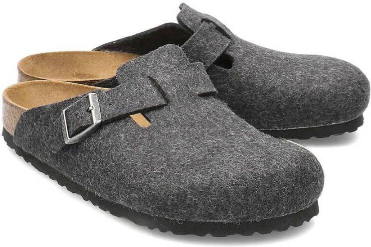 Birkenstock wollen Pantoffels Regular Anthracite Gray