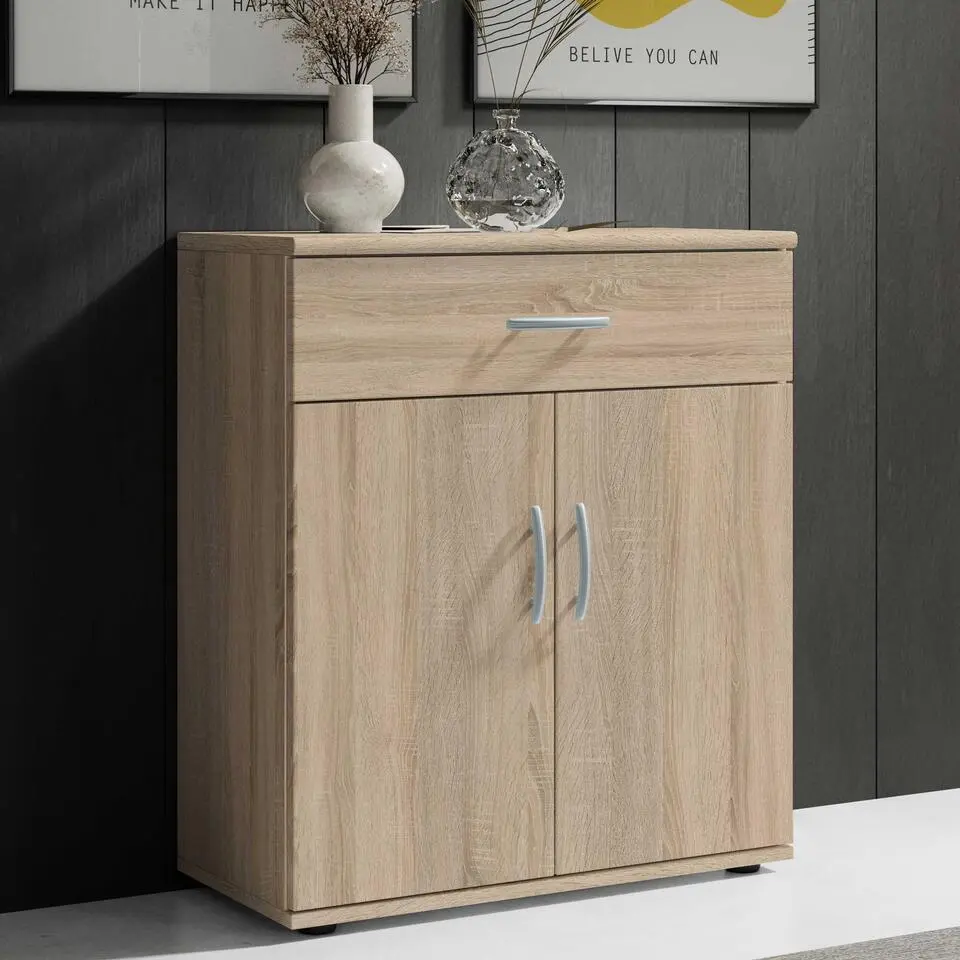 Commode Viviane 60cm met 2 deuren- 1 lade - eik