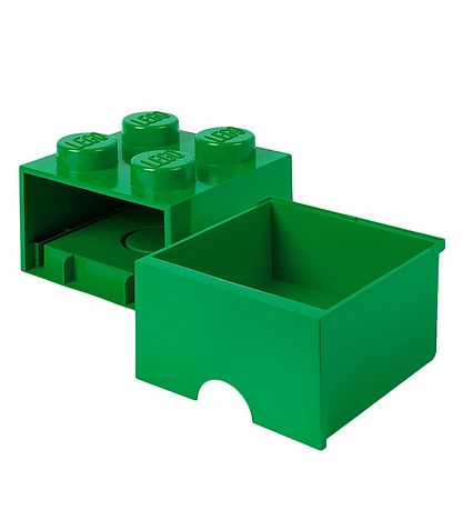 LEGO? Storage Opbevaringsskuffe - 4 Knopper - 25x25x18 -  Grøn