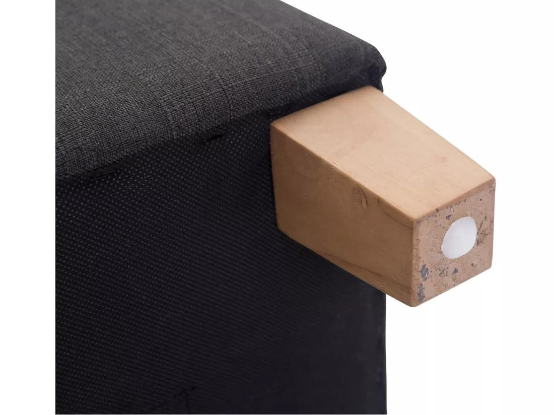 Tabouret - Tissu & Bois - Gris foncé - Pharao