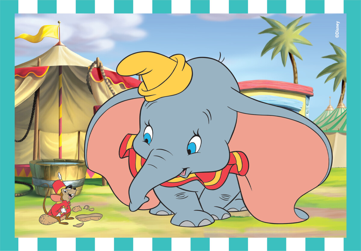 Disney Puslespil - Dyr - Super Color - Clementoni - 4 Stk