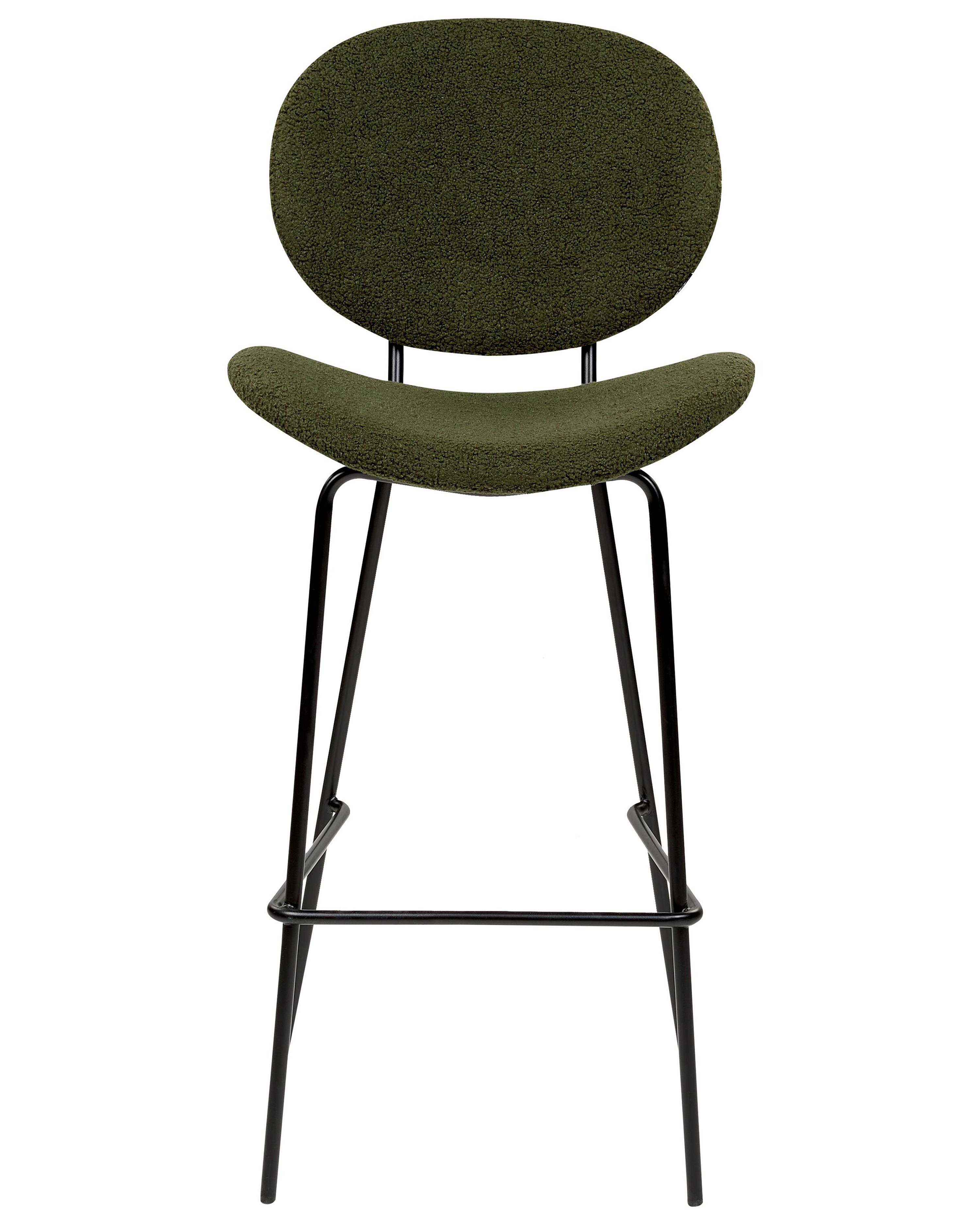 Set van 2 barstoelen LUANA Bouclé Donkergroen
