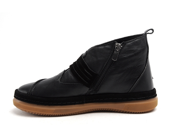Coco abricot boots bottine plates femme pollat  mollat noir