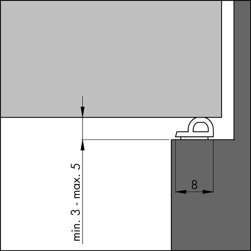 Ellen tochtband P zwart 7,5m