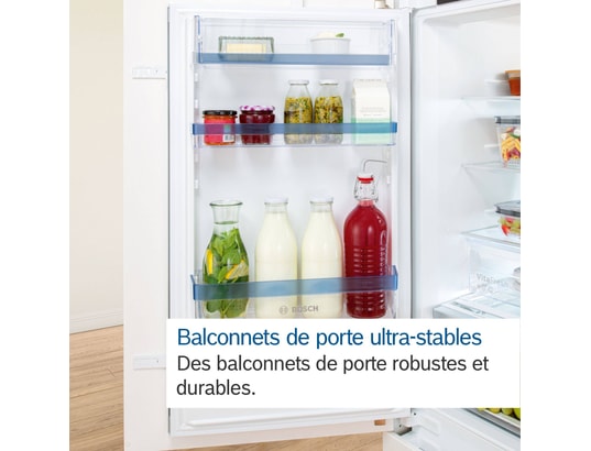 BOSCH - Réfrigérateur encastrable 1 porte KIR81VFE0, Série 4, 310 litres, Pantographes