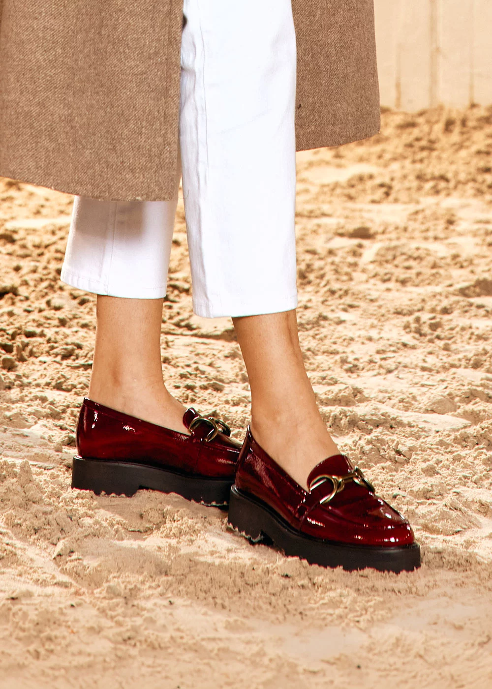 MOCASSIN SABIN VERNIS BORDEAUX