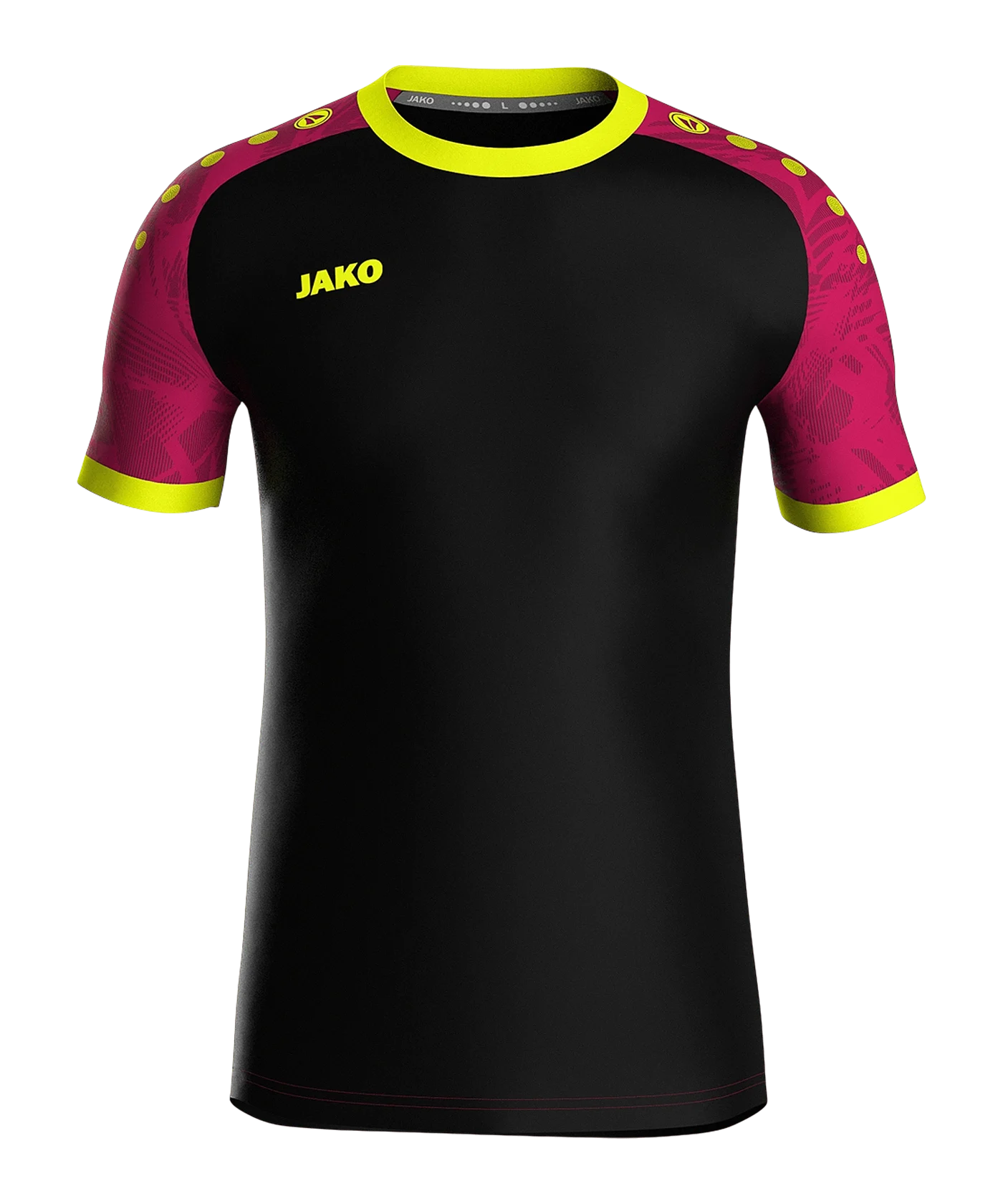JAKO Iconic Trikot Schwarz Pink Gelb F805