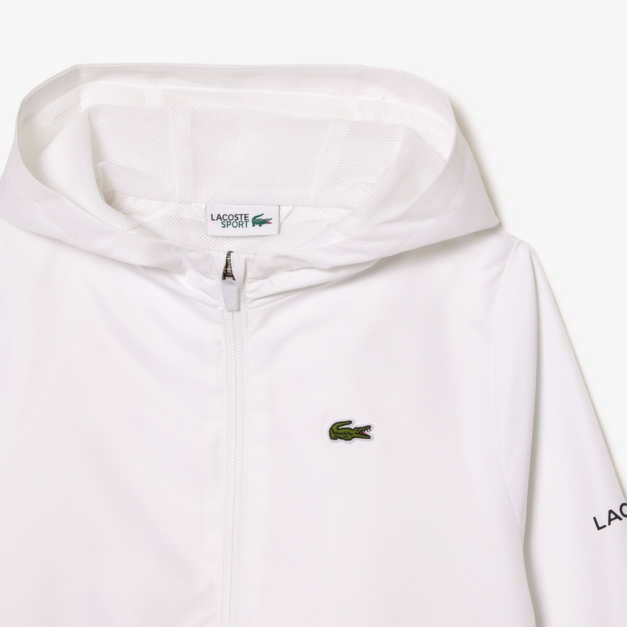 Veste zippée Sport à capuche avec marquage Manteaux & Blousons - Blanc - Lacoste - Garçon