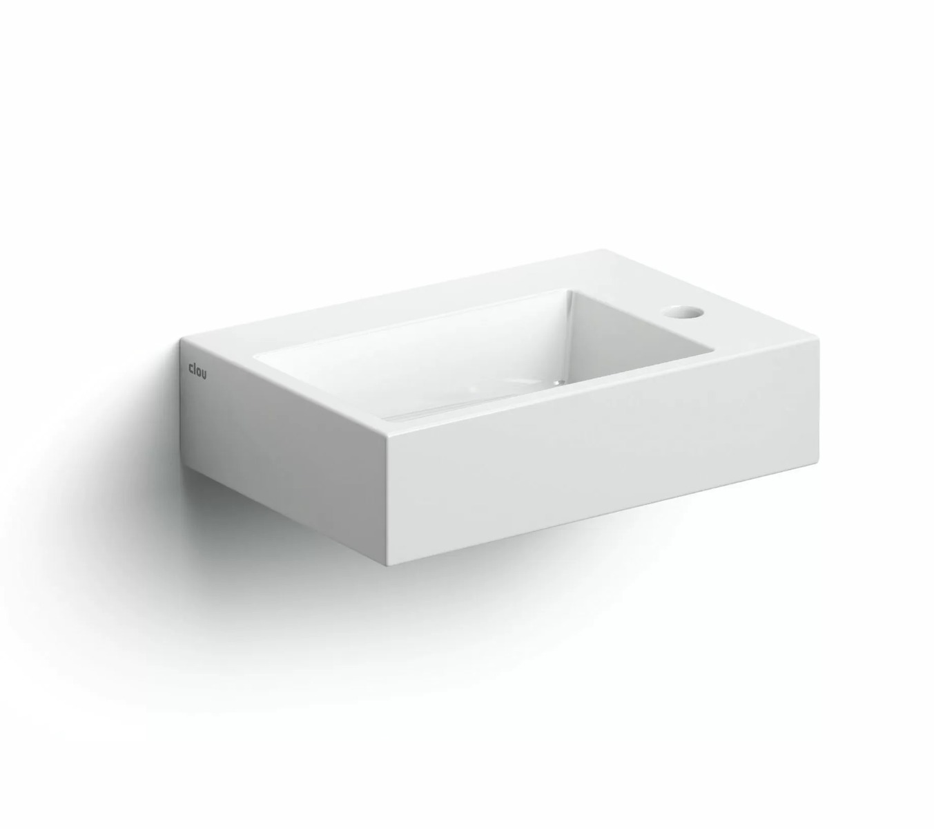 Clou Flush 2 Plus keramische fontein 43cm met kraangat wit glans