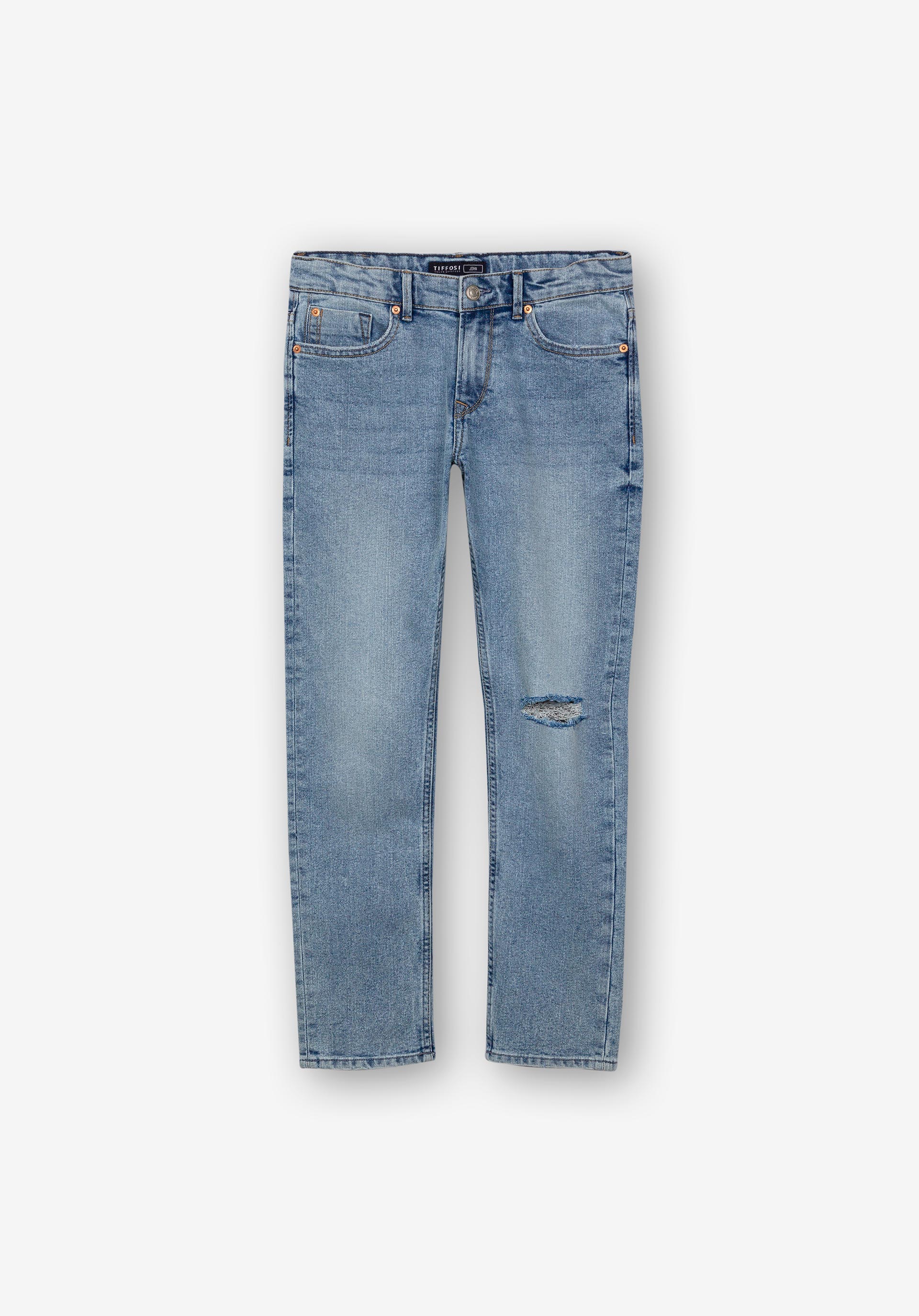 Jeans John Slim com Rasgões