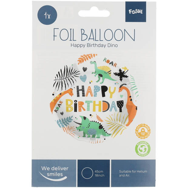 Folat folieballon Dino, 45cm