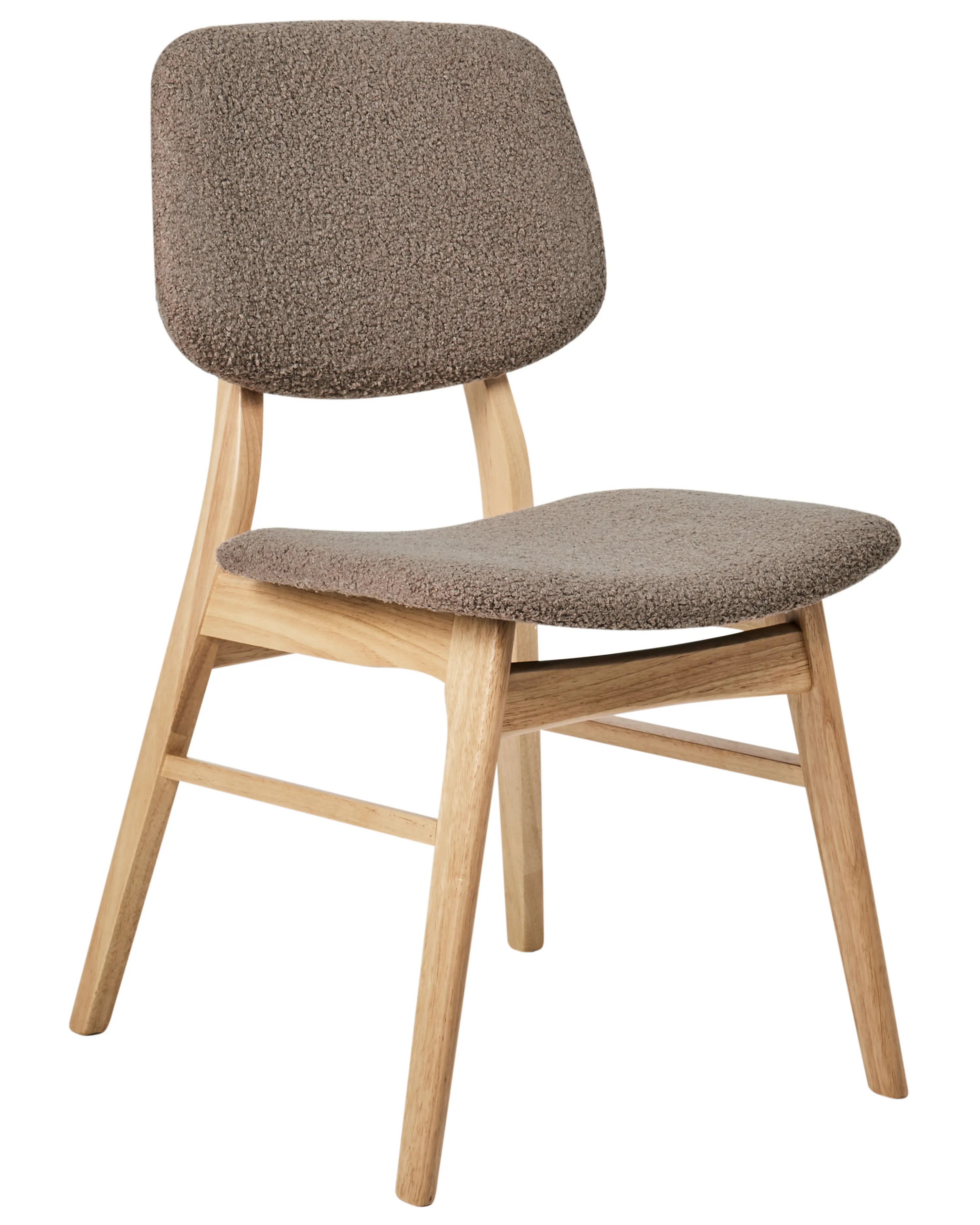 Set van 2 eetkamerstoelen ELAINE Hout Lichtbruin/taupe