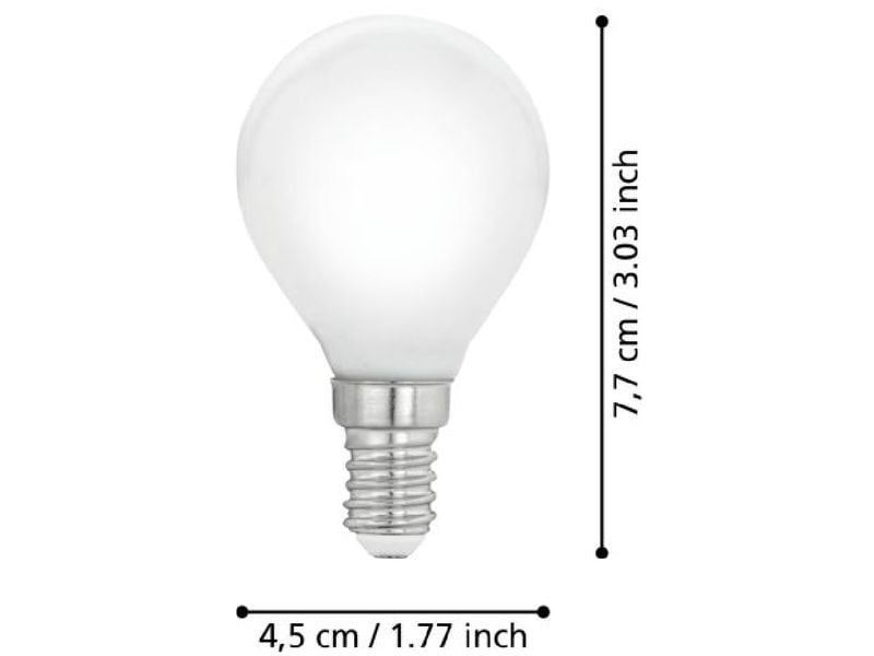 EGLO Leuchten Lampe 7 W E14 Warmweiss LED-Leuchtmittel mit weissem Glas