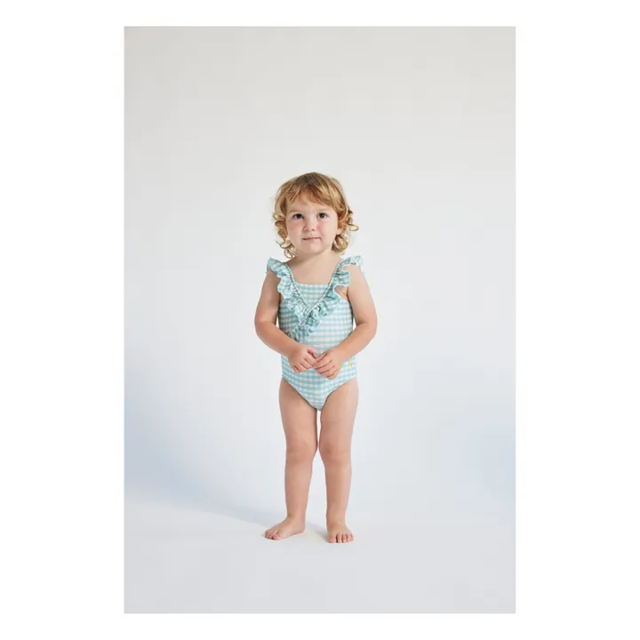 Bobo Choses Maillot 1 Pièce Vichy | Bleu Clair