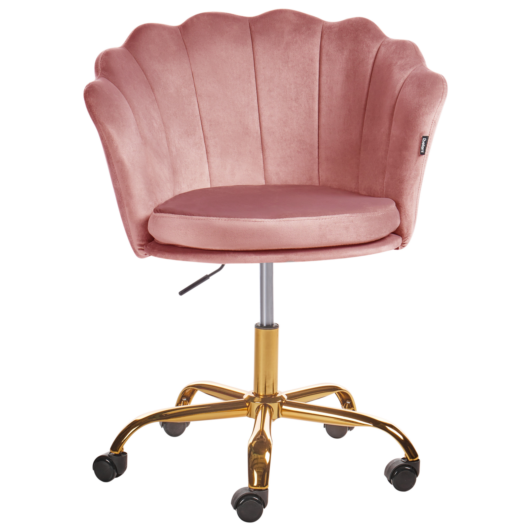 Beliani - MONTICELLO - Bureaustoel - Roze - Fluweel