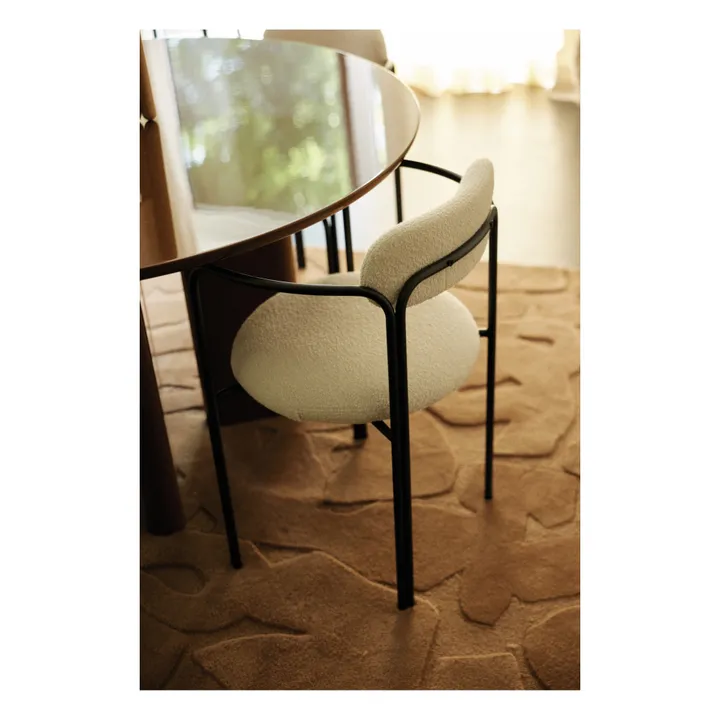 Gabrielle Paris Fauteuil colombe, assise en bouclette | Crème