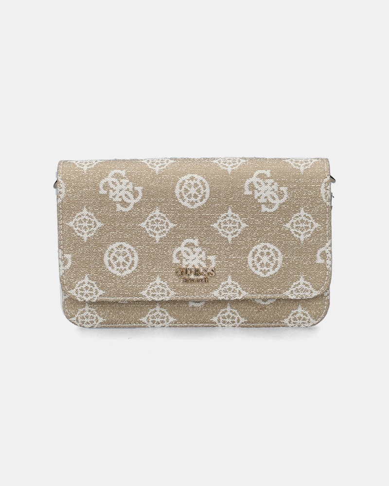 Guess Loralee Xbody Flap Uitgaanstasje  - beige