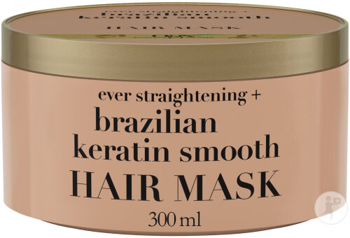 Ogx Masque Pour Les Cheveux Lissant À La Kératine Brésilienne Pot 300ml