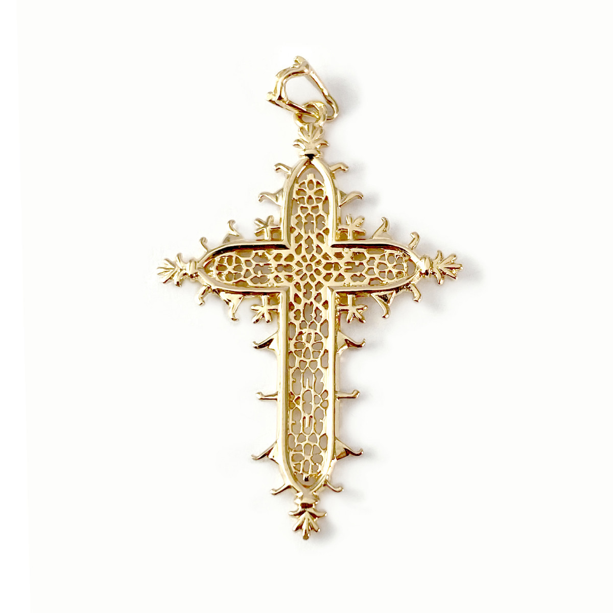 Pendentif croix d'occasion or 750 jaune