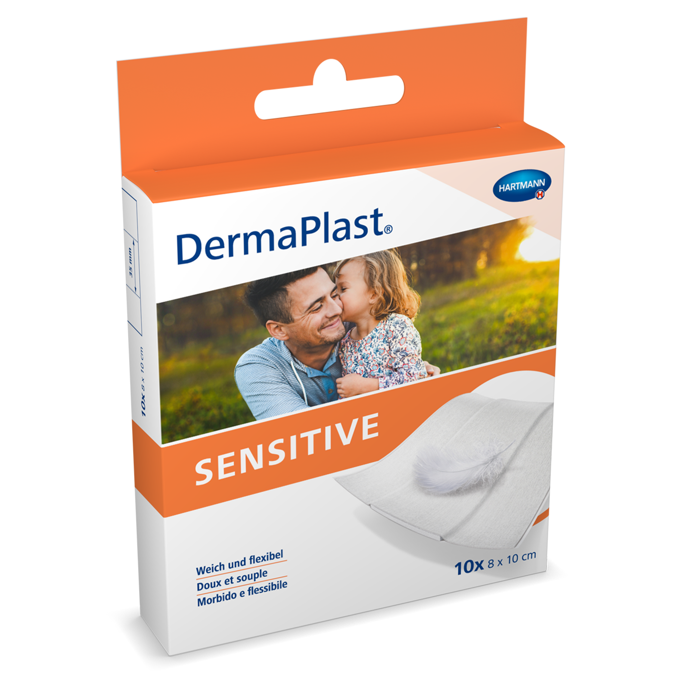 DERMAPLAST Sensitive Schnellverband 8x10cm weiss 10 Stk