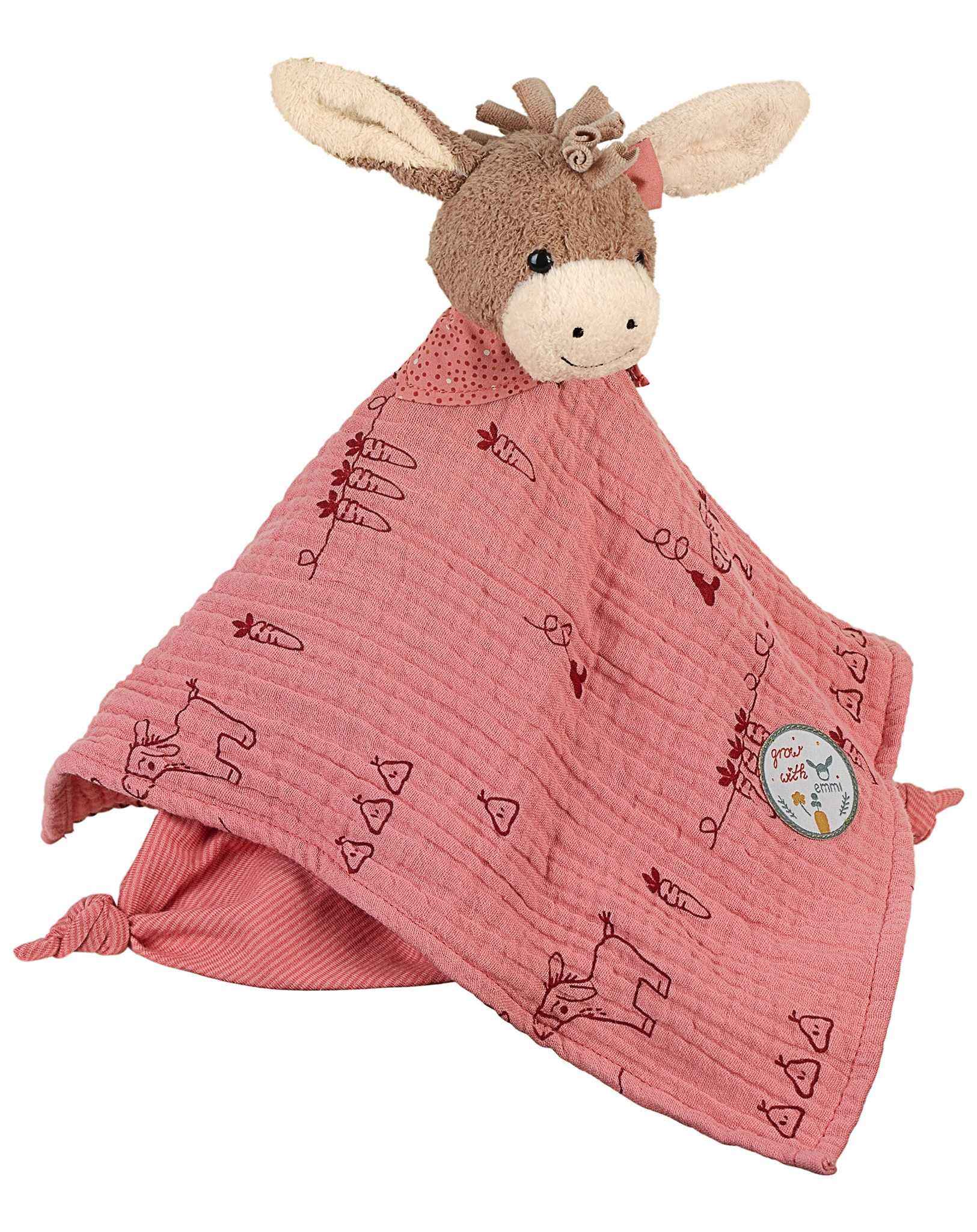 Schmusetuch ESEL EMMILY (35 cm) in hellrot