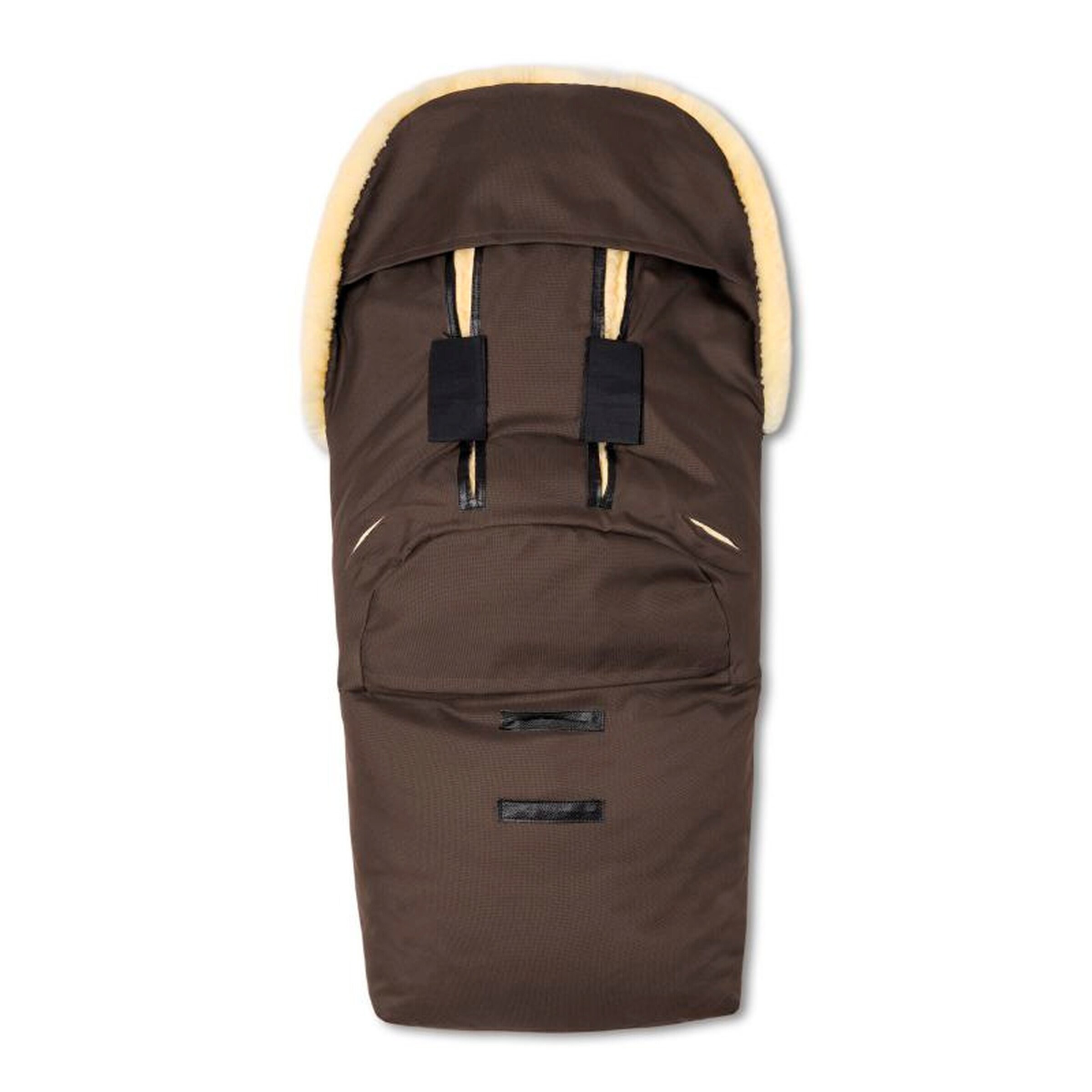 Hofbrucker Kinderwagen Lammfell-Fußsack Polaris Braun