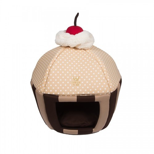 Cama para cachorro Cupcake Woof, marrom