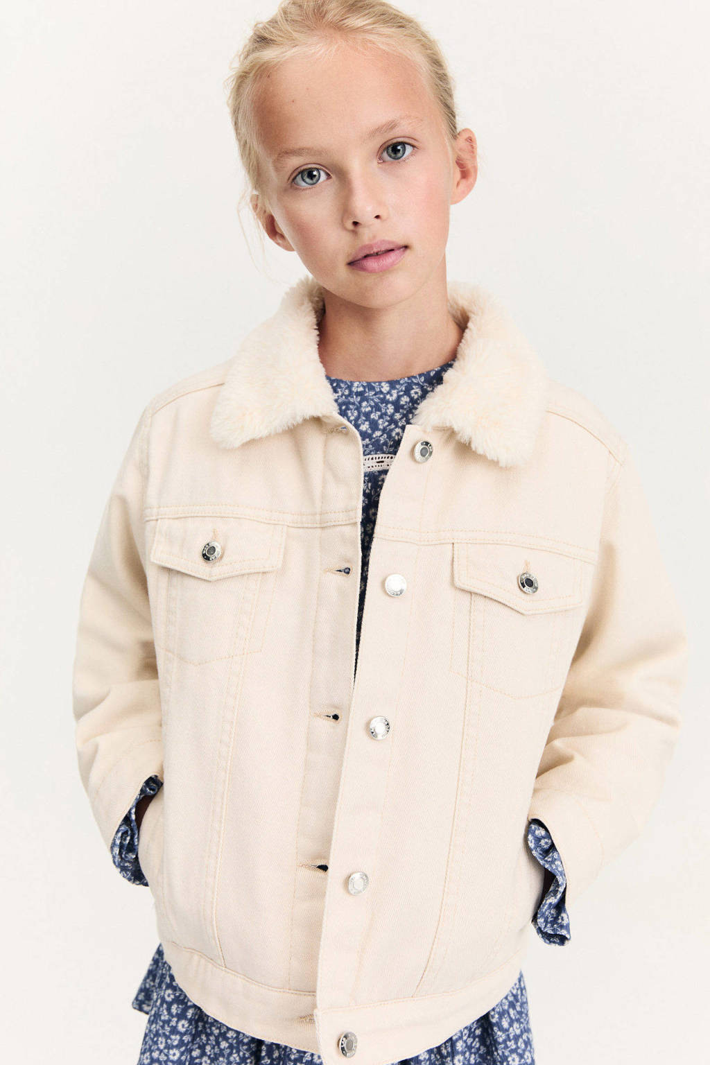Mango Kids spijkerjas beige