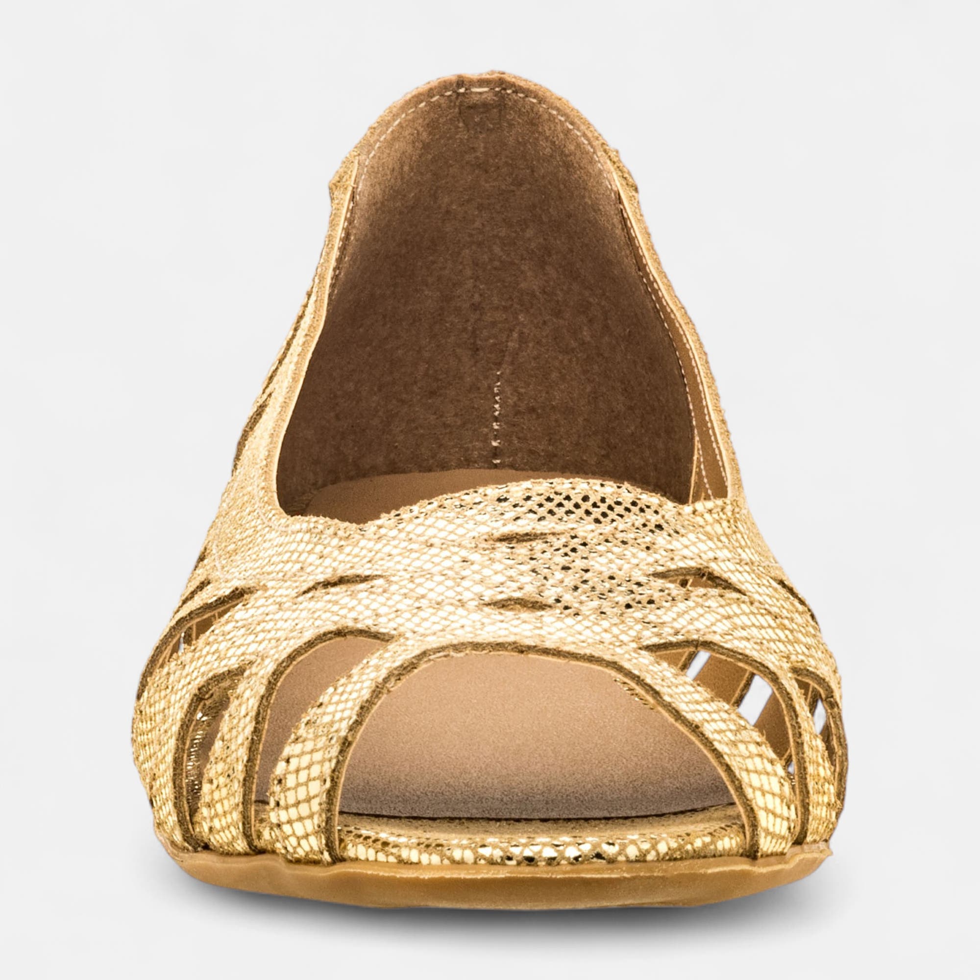 Ballerines Femme en cuir or