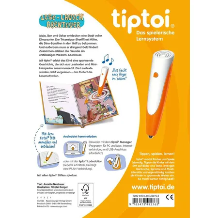 Ravensburger tiptoi® Lese-Lausch-Abenteuer Dino-Stadt