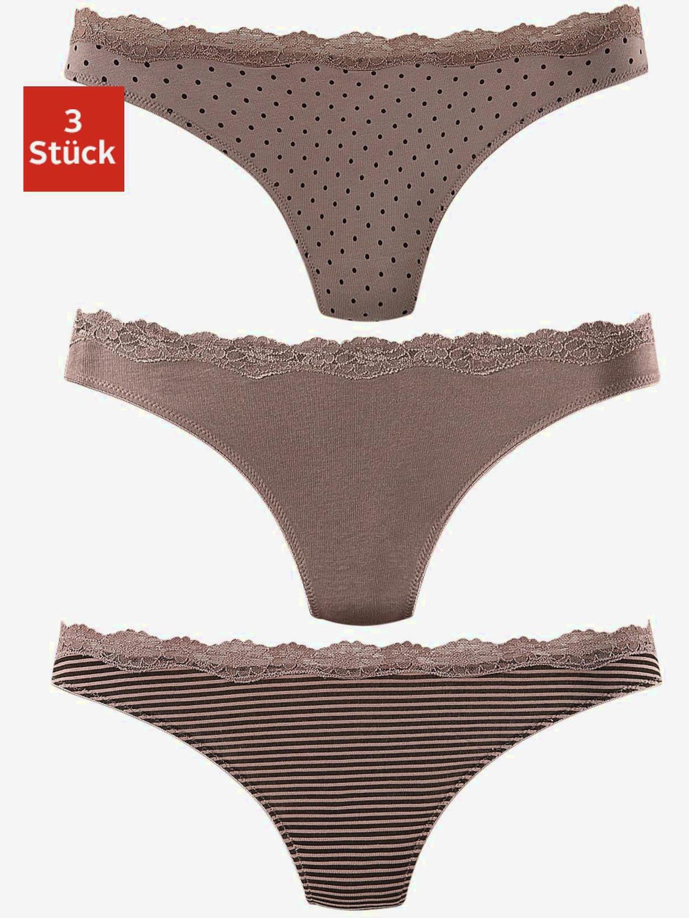 Lot de 3 strings lascana