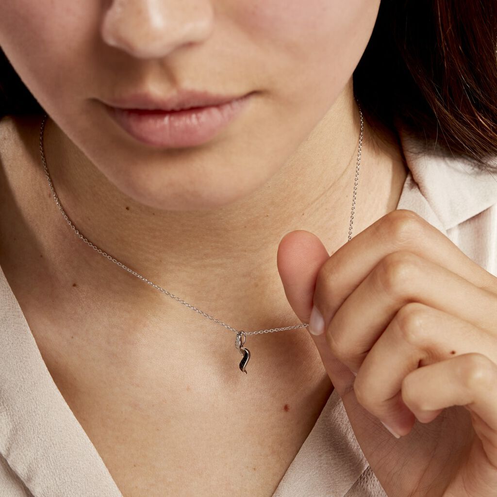 Collier Sylvie Argent Blanc Oxyde De Zirconium
