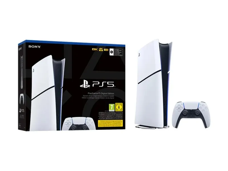 [OUTLET] - Sony PlayStation 5 Slim Digital Edition - Spilkonsol - 8K - HDR - 1 TB SSD