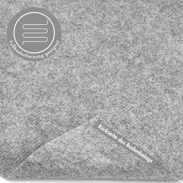 Andiamo Teppichboden »Milo, Nadelfilz, Made in Belgium« rechteckig 2,5 mm Höhe Uni Farben, Breite 100 cm oder 200 cm, Wohnzimmer, strapazierfähig