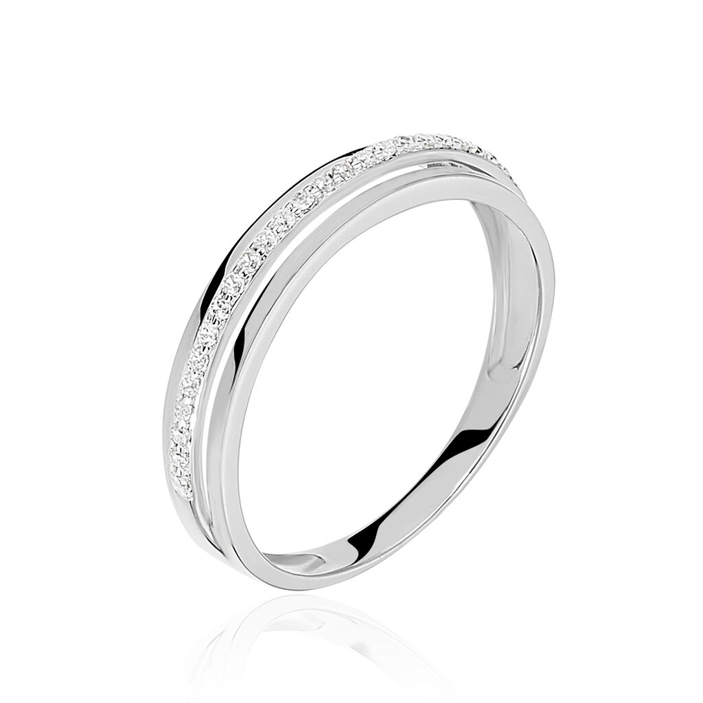 Bague Morrigan Or Blanc Oxyde De Zirconium