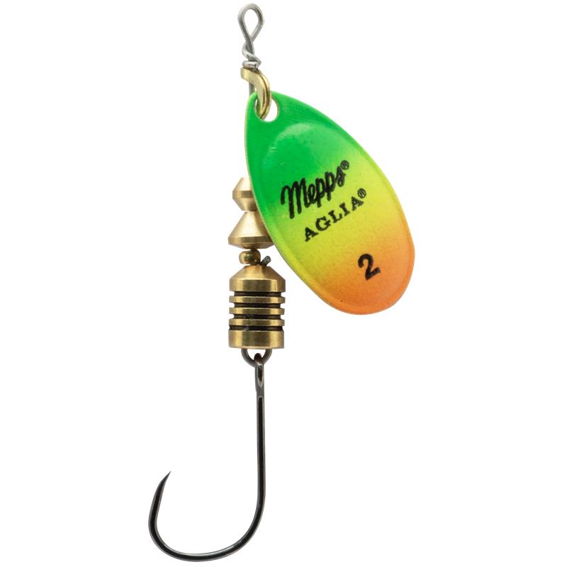 Cuiller Tournante Mepps Aglia Or Tiger Hameçon Simple