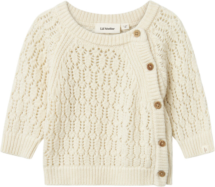 Lil' Atelier NBFRENESSA LS WRAP KNIT LIL Turtledove