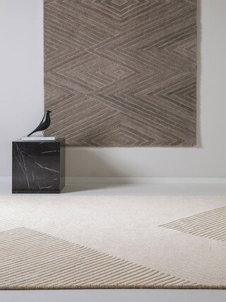 benuta pure Wollteppich YANIS 160 x 230 cm braun/beige