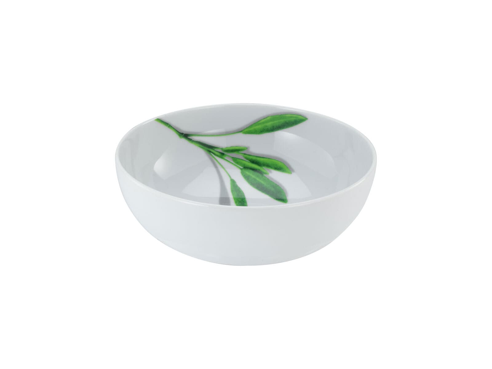 CreaTable Schale KRÄUTER SALBEI 20 cm Porzellan weiß
