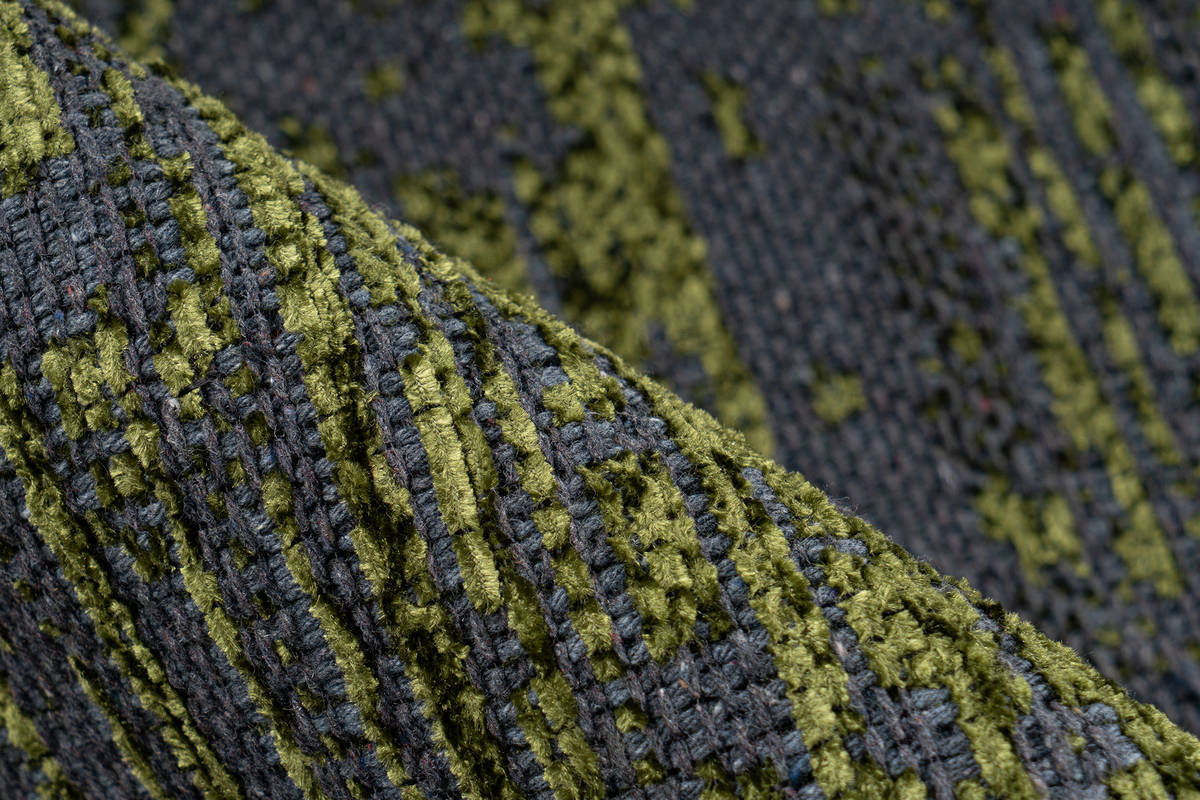 Flachgewebeteppich KALEVI 100 - grün - mit 3D-Struktur - 80x150 cm